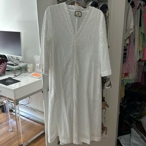 Tuckernuck eyelet shift dress - small